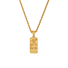 The Moon - Tarot card  18k Necklace