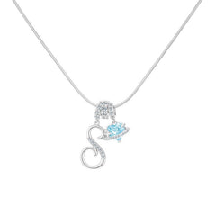 Initial & Heart Crystal Necklace