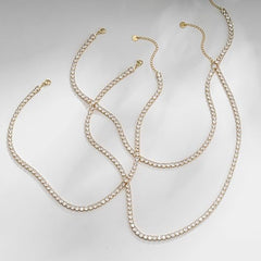 Tennis Necklace | Gold