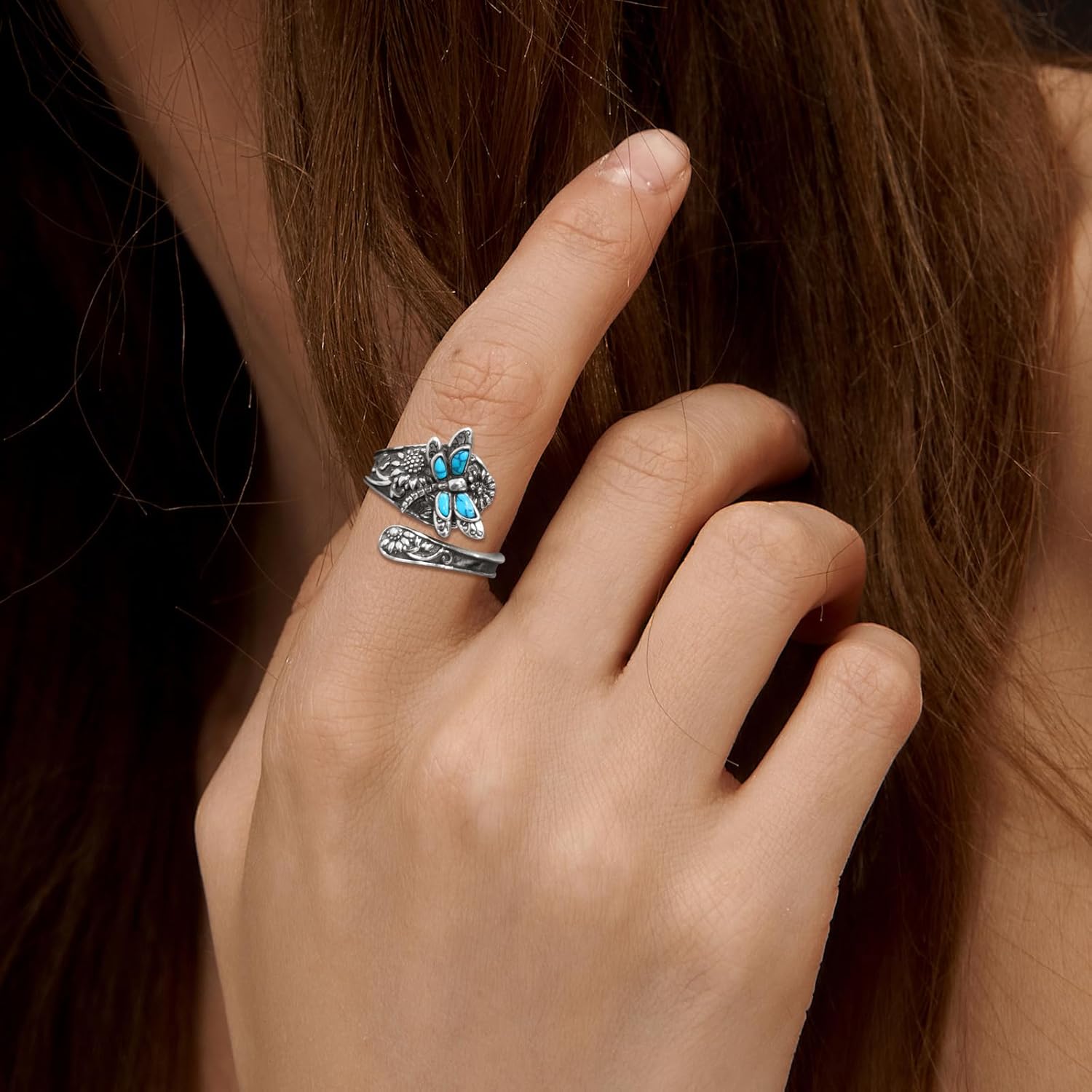 Dragonfly Turquoise Ring