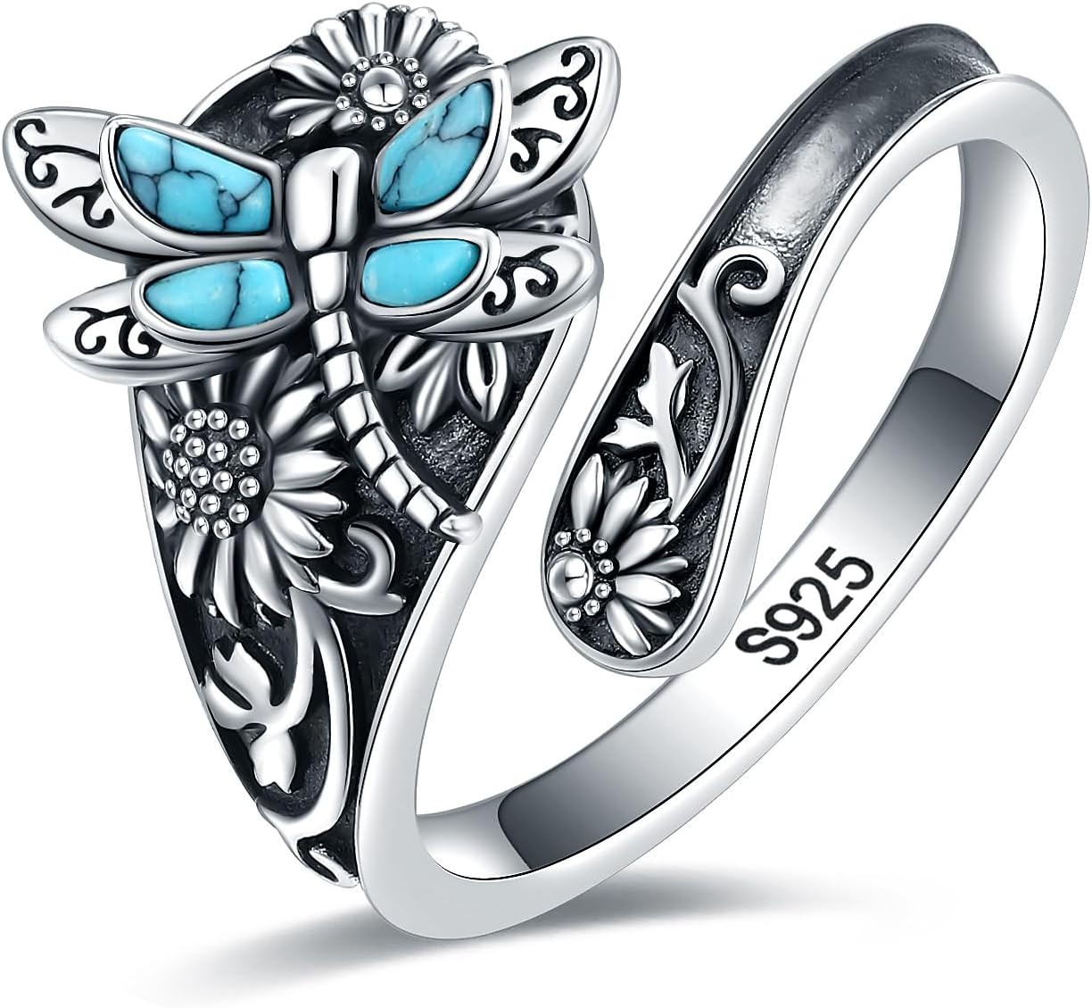 Dragonfly Turquoise Ring