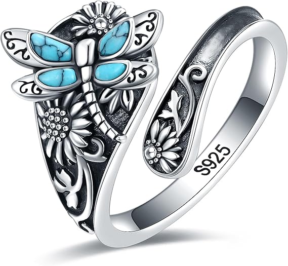 Dragonfly Turquoise Ring