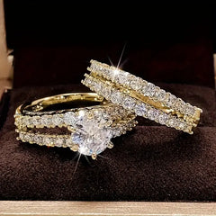 Eternal Radiance Ring Set | Gold
