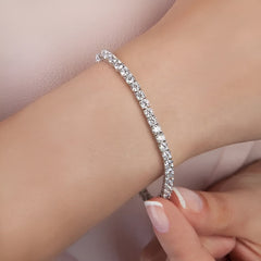 3mm Cubic Zirconia Tennis Bracelet
