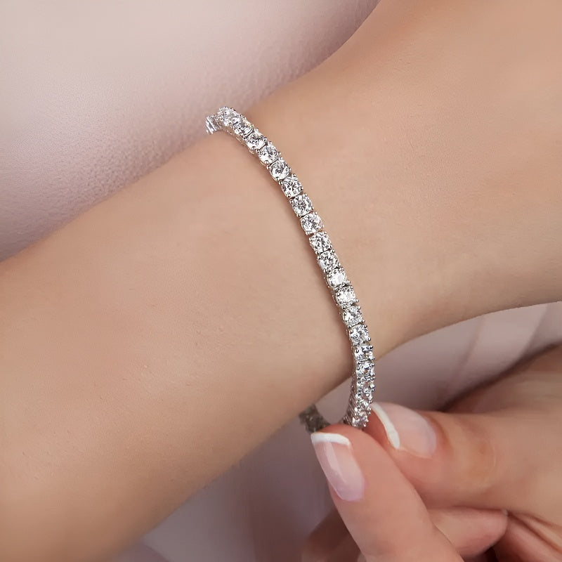 3mm Cubic Zirconia Tennis Bracelet