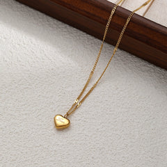 Heart Pendant Choker Necklace