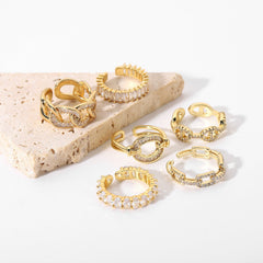 Gold Plated CZ Stackable Ring