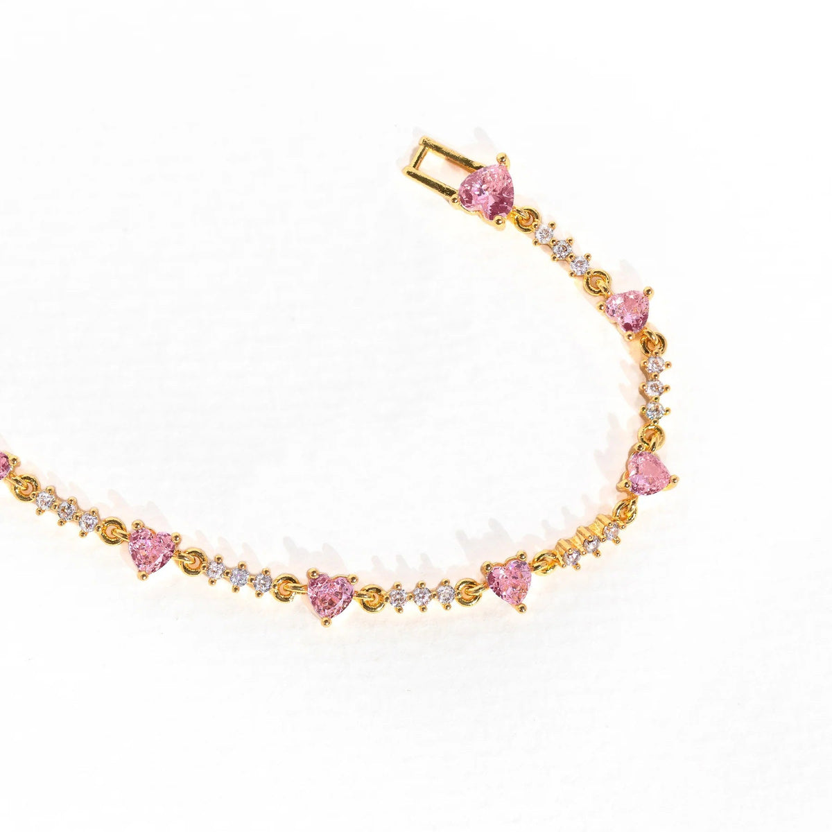 Pink Bow Crystal Stacking Bracelet Set