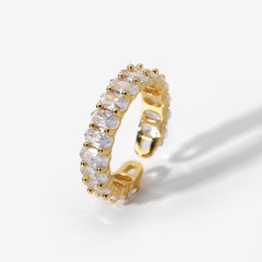 Gold Plated CZ Stackable Ring