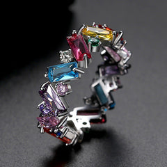 Colourful CZ Stackable Ring