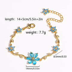 Blooming Crystal Flower Bracelet