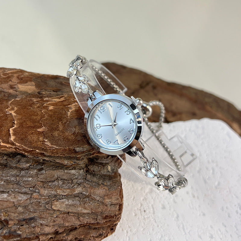 Sparkling Leaf Bracelet Watch