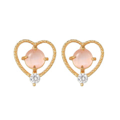 Sweet Pink Love Earrings Set