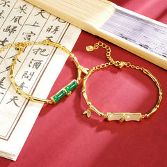 White Jade Bamboo Bracelet