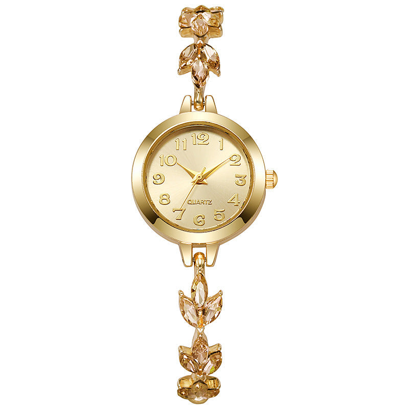 Sparkling Leaf Bracelet Watch