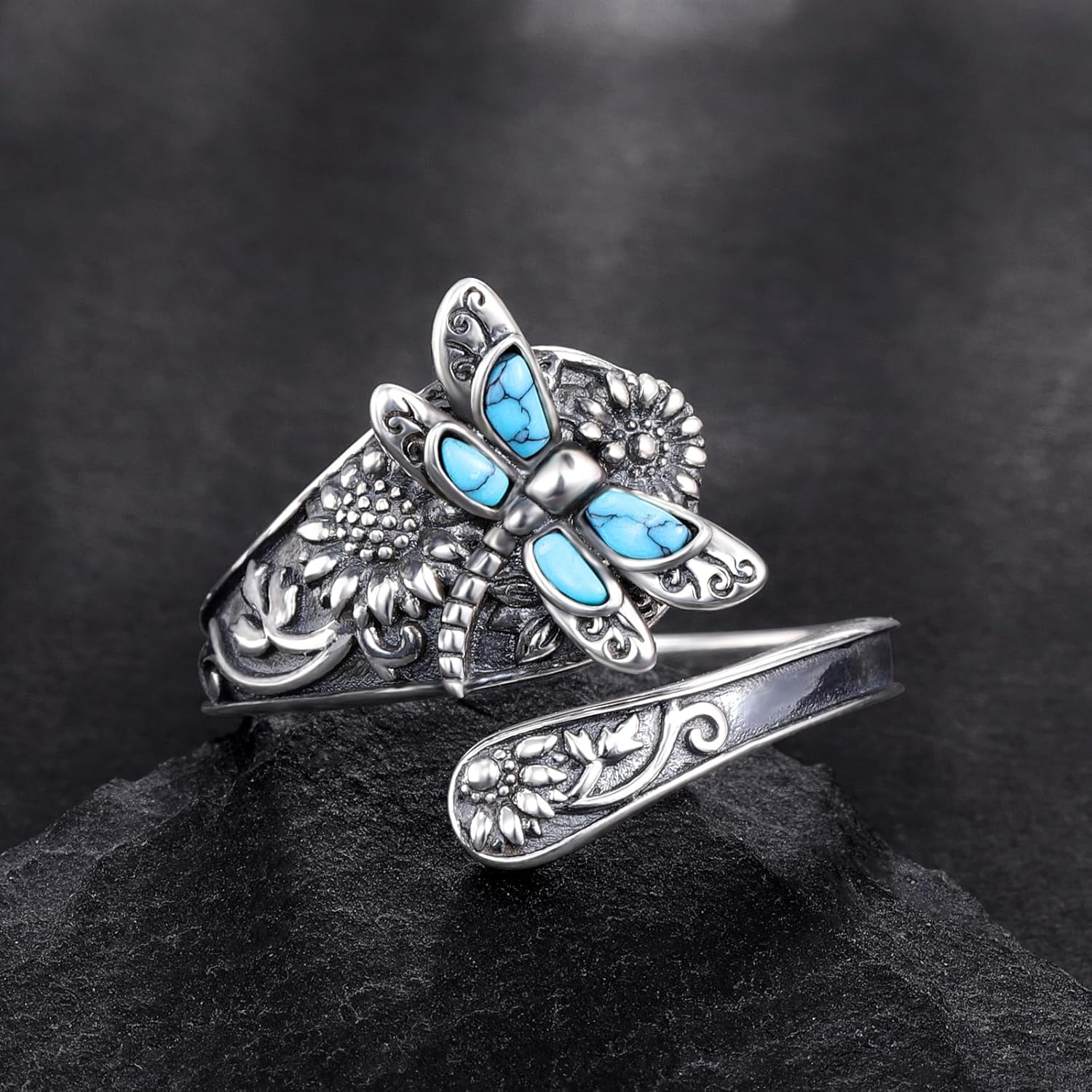 Dragonfly Turquoise Ring