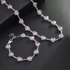 Colourful Heart Crystal Necklace