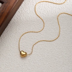 Heart Pendant Choker Necklace
