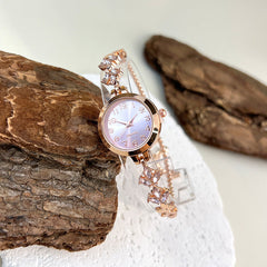 Sparkling Leaf Bracelet Watch