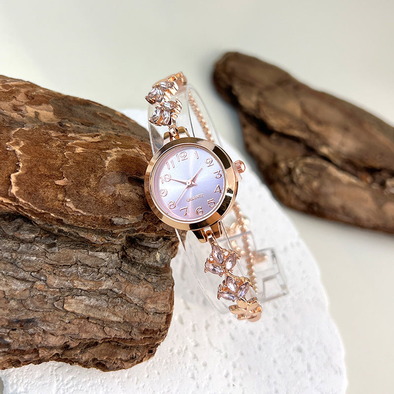 Sparkling Leaf Bracelet Watch