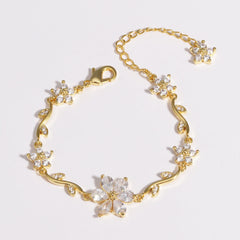 Blooming Crystal Flower Bracelet