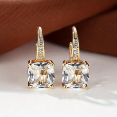 Mystic Stone Hoop Earrings | Gold