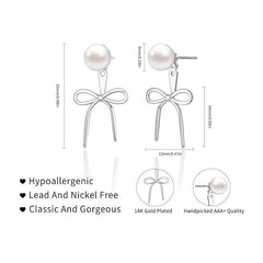 Pearl & Bow Earrings