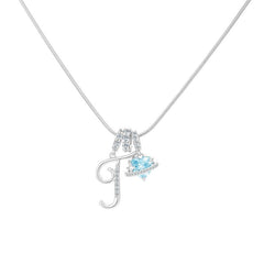 Initial & Heart Crystal Necklace