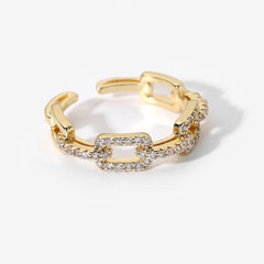 Gold Plated CZ Stackable Ring