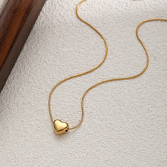 Heart Pendant Choker Necklace
