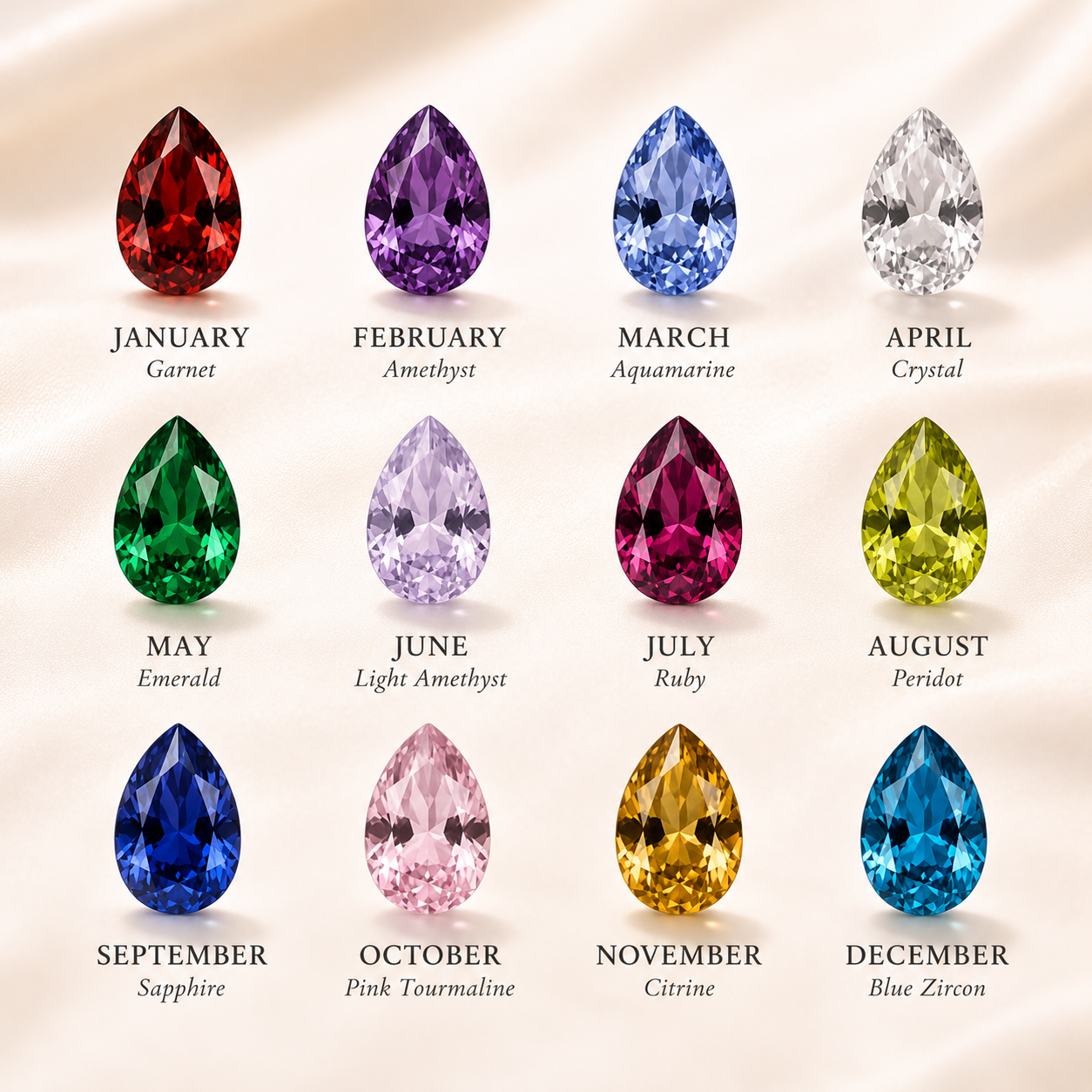 Mother & Daughter Heart Birthstone Ring