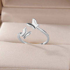 Adjustable Butterfly Ring