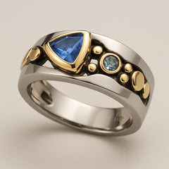 Vintage Blue Crystal Ring