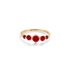 Five Stone Statement Birthstone Ring