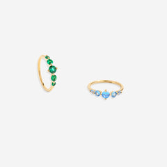 Five Stone Statement Birthstone Ring