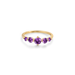 Five Stone Statement Birthstone Ring