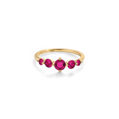Five Stone Statement Birthstone Ring