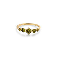 Five Stone Statement Birthstone Ring