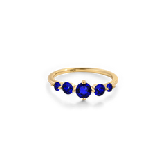 Five Stone Statement Birthstone Ring