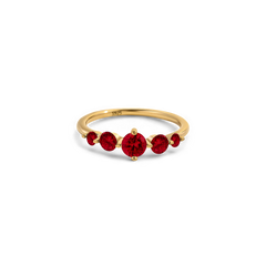 Five Stone Statement Birthstone Ring
