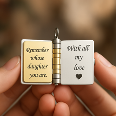 Hidden Message Book Necklace
