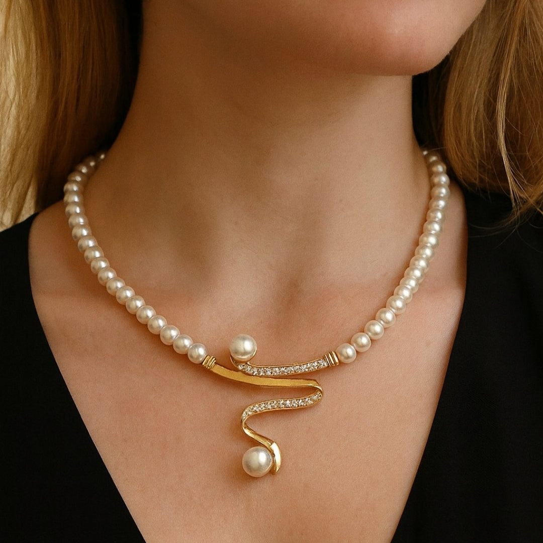 Wave Pearl Jewellery Set