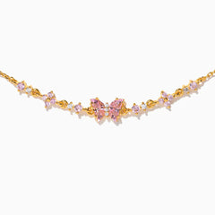 Pink Bow Crystal Stacking Bracelet Set