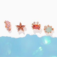 Ocean Design Earrings Set