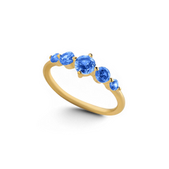 Five Stone Statement Birthstone Ring