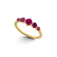 Five Stone Statement Birthstone Ring