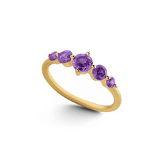 Five Stone Statement Birthstone Ring