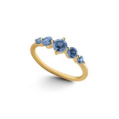 Five Stone Statement Birthstone Ring
