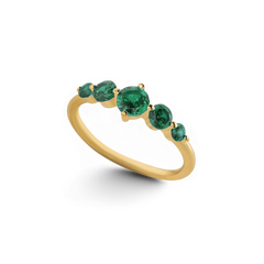 Five Stone Statement Birthstone Ring