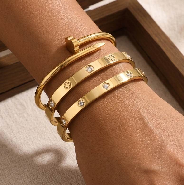 3 Piece Stackable Bangle Set